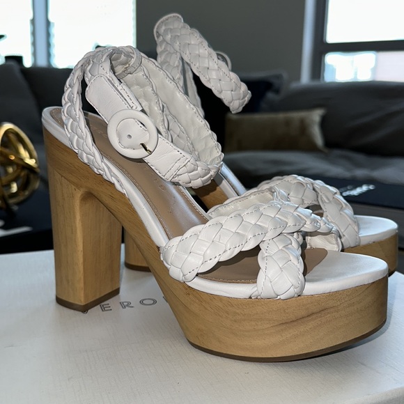 IMMACULATE Veronica Beard Gael Platform Sandals Sz 6.5 - Picture 4 of 8